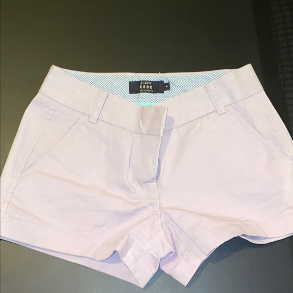 Lilac Chino Jcrew shorts